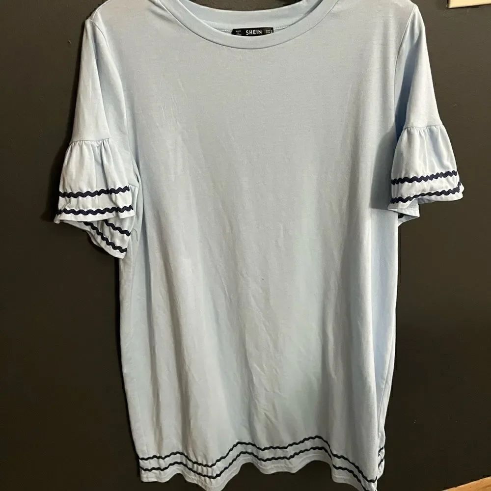 Shein Babydoll Bell Sleeve Tshirt Dress Size M